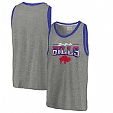 Buffalo Bills NFL Pro Line by Fanatics Branded Throwback Collection Season Ticket Tri-Blend Tank Top - Heathered Gray
